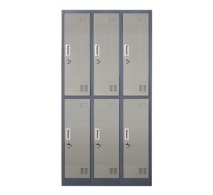 Locker Casillero metálico 3 Cuerpos 6 Puertas