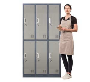 Locker Casillero metálico 3 Cuerpos 6 Puertas