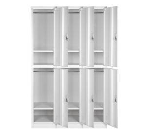Locker Casillero metálico 3 Cuerpos 6 Puertas