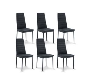 Pack 6 Silla de Comedor Boston ll Negro