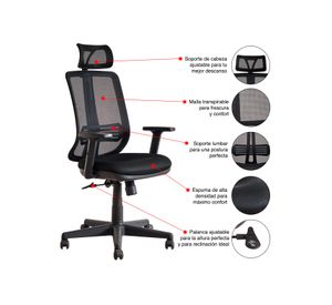 Silla de Escritorio Autonomous Full - Negro