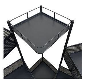 Carro Organizador 5 Canastos Pivotantes Cuadrados