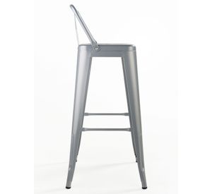 Pack 4 Piso Taburete Tolix Respaldo Gris