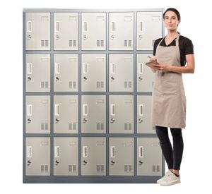 Locker Casillero Metálico 5 cuerpos 20 puertas