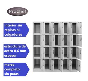 Locker Casillero Metálico 5 cuerpos 20 puertas