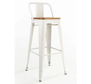 Piso Bar Tolix Taburete Asiento Madera