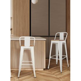 Piso Bar Tolix Taburete Asiento Madera