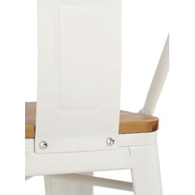 Piso Bar Tolix Taburete Asiento Madera