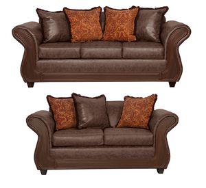 Juego de Living 3 2 Palermo Chocolate