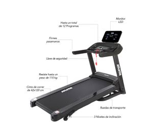 Trotadora Apex 7 14 km/h 2.0 HP Plegable