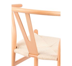Pack 2 Sillas Comedor Novahus Wishbone Natural Beige