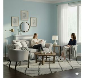 Living  Facundo , gris claro tipo lino sofa mas sitiales Sitial Home