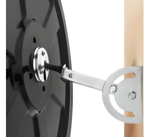 Espejo 30 Cm. Curvo Convexo para Muro Base Negra