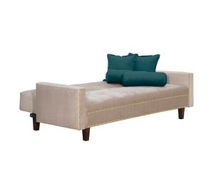 Futon Sofa Cama Vanguardia 200 x110 Beige - Verde