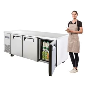 Mesón Refrigerado 180 Cm Acero Inox. 3 Ptas 510 Lt