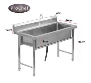 Lavafondos Acero Inoxidable 100x60x90 cm. Con Grifería
