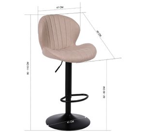 Pack 2 Pisos de Bar Lounge con Respaldo y Reposapiés Beige