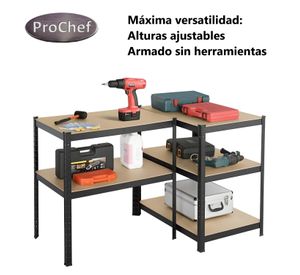 Estante 90x40x180 cm Acero Pintado 5 Band. 875 Kg