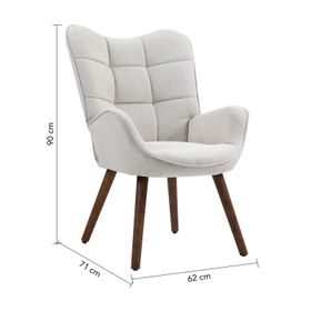 Sitial New Kas Acolchado Con Apoyabrazos Beige