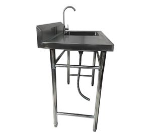 Lavafondos Acero Inox. 100x60x90 cm. Secador izquierdo