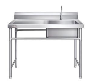 Lavafondos Acero Inox. 100x60x90 cm. Secador izquierdo