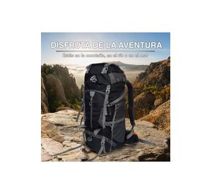 MOCHILA CAMPING 65L NEGRO