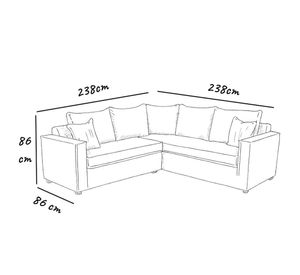 Living 311 Matilda blanco seccional y 2 poltronas con resortes