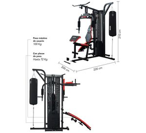Home Gym Xtreme Force 400 - Todo en uno 72Kg