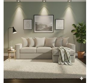 Sofa Intercambiable Baco 5 Cuerpos Gris Claro Resorte Pocket