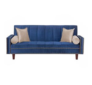 Futon Sofa Cama Vanguardia 200 x110 Azul - Gris
