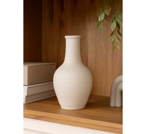 Florero Cerámica Blanco 17cm