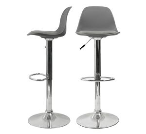 Pack 2 Sillas Altas Bar Taburete Orlando-T Gris
