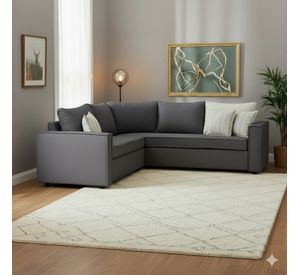 Living 311 Matilda marengo seccional y 2 poltronas con resortes
