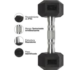 Mancuerna Hexagonal 2,5 Kg Negro