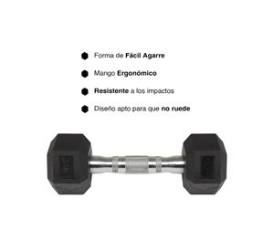 Mancuerna Hexagonal 2,5 Kg Negro