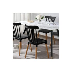 Pack 4 Sillas Clásicas Comedor Negro