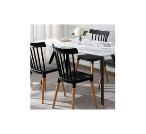 Pack 4 Sillas Clásicas Comedor Negro