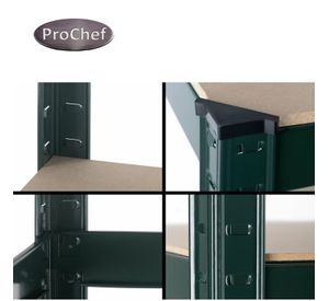 Estante 120x45x180 cm Acero Pintado 5 Band. 1325 Kg