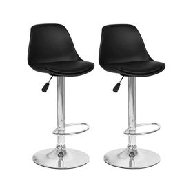 Pack 2 Sillas Altas De Bar Taburete Orlando-t Negro