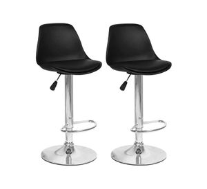 Pack 2 Sillas Altas De Bar Taburete Orlando-t Negro