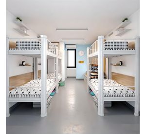 Camarote una Plaza Acero 90x200 cm Blanco