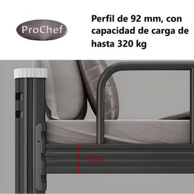 Camarote una Plaza Acero 90x200 cm Blanco