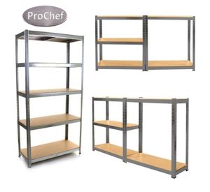 Estante Acero Galvanizado 70x30x150 cm. Cap 875 Kg