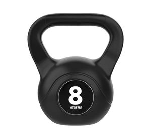 Kettlebell Mancuerna Pesa Rusa Cemento 8 Kg Negro