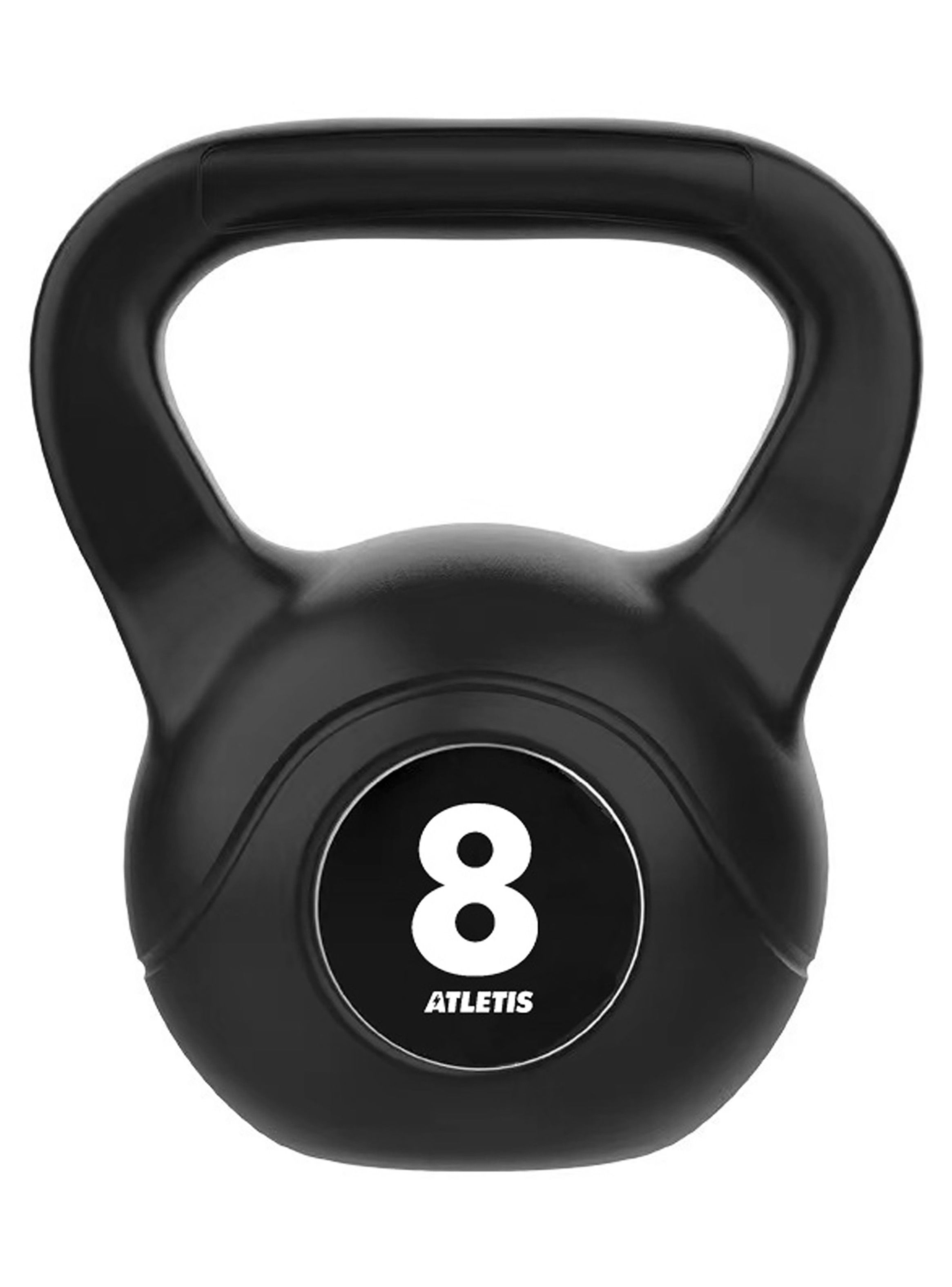 Kettlebell Mancuerna Pesa Rusa Cemento 8 Kg Negro