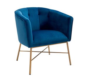 Poltrona Sitial Terciopelo Navona Azul