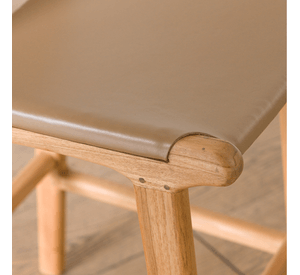 Taburete Respaldo Maine Cuero R