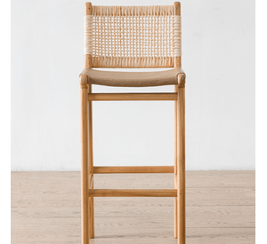 Taburete Respaldo Maine Cuero R