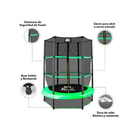 Cama Elástica 140 cm Verde