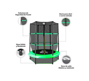 Cama Elástica 140 cm Verde